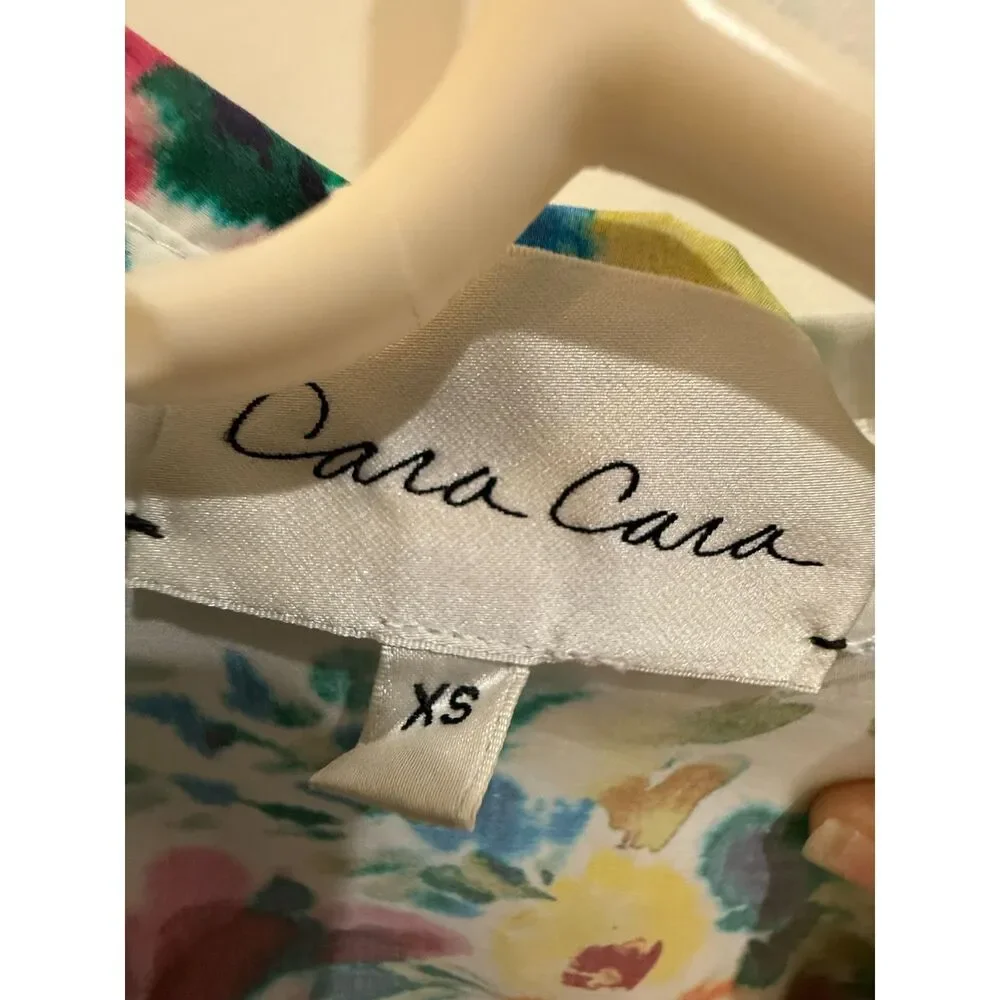 Cara Cara Multicolor Floral Long Sleeve Midi Dress XS Like New
